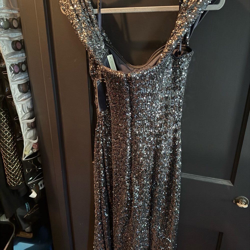 Shoshanna Midnight Sequin Dress Anthropologie Size 2
